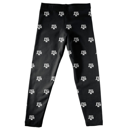 Texas AM Repeat Logo Black Leggings - Vive La Fête - Online Apparel Store