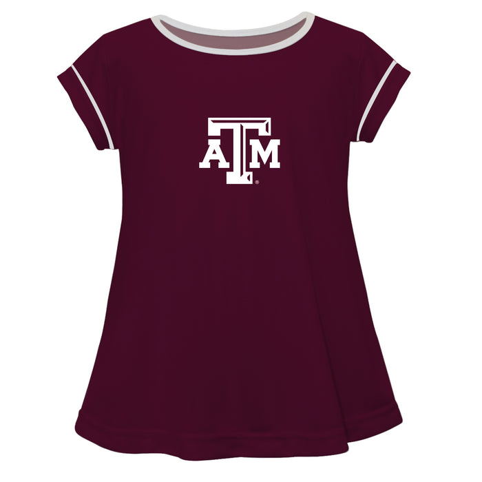 Texas A&M Solid Maroon Top Short Sleeve - Vive La Fête - Online Apparel Store