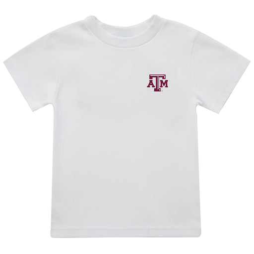 Texas A&M White Knit Emb Boy's T-Shirt (Ss)