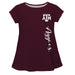 Texas AM Aggies Maroon Solid Short Sleeve Girls Laurie Top - Vive La Fête - Online Apparel Store