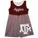 Texas A&M Big Logo Maroon And White Stripes Tank Dress - Vive La Fête - Online Apparel Store