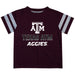 Texas AM Stripes Maroon Short Sleeve Tee Shirt - Vive La Fête - Online Apparel Store