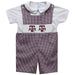 Texas A&M Aggies Smocked Maroon Ginghan Jon Jon and short Sleeve White Shirt - Vive La Fête - Online Apparel Store
