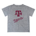 Texas A&M Aggies Vive La Fete Script V1 Gray Short Sleeve Tee Shirt