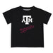 Texas A&M Aggies Vive La Fete Script V1 Black Short Sleeve Tee Shirt