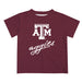 Texas A&M Aggies Vive La Fete Script V1 Maroon Short Sleeve Tee Shirt