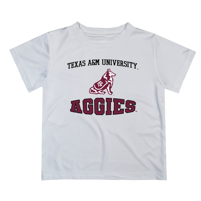 Texas A&M Aggies Vive La Fete Boys Game Day V3 White Short Sleeve Tee Shirt