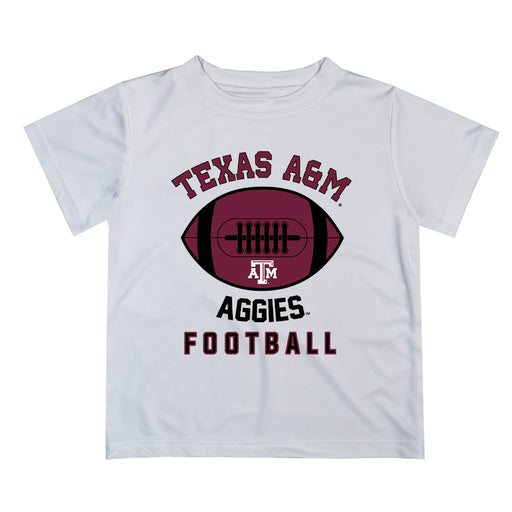 Texas A&M Aggies Vive La Fete Football V2 White Short Sleeve Tee Shirt
