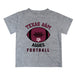 Texas A&M Aggies Vive La Fete Football V2 Gray Short Sleeve Tee Shirt