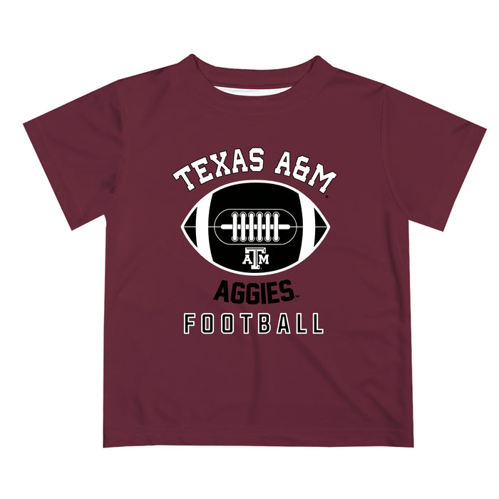Texas A&M Aggies Vive La Fete Football V2 Maroon Short Sleeve Tee Shirt