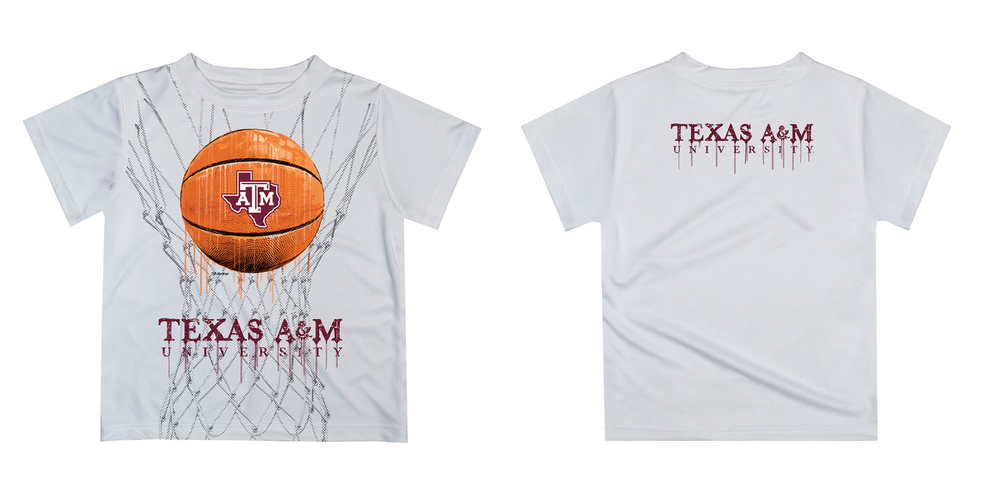 Texas A&M Aggies Original Dripping Basketball Maroon T-Shirt by Vive La Fete - Vive La Fête - Online Apparel Store