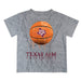 Texas A&M Aggies Original Dripping Basketball Heather Gray T-Shirt by Vive La Fete