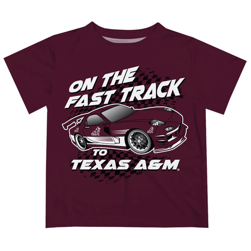 Texas A&M Aggies Vive La Fete Fast Track Boys Game Day Aggie Maroon Short Sleeve Tee