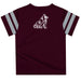 Texas A&M Aggies Vive La Fete Boys Game Day Maroon Short Sleeve Tee with Stripes on Sleeves - Vive La Fête - Online Apparel Store