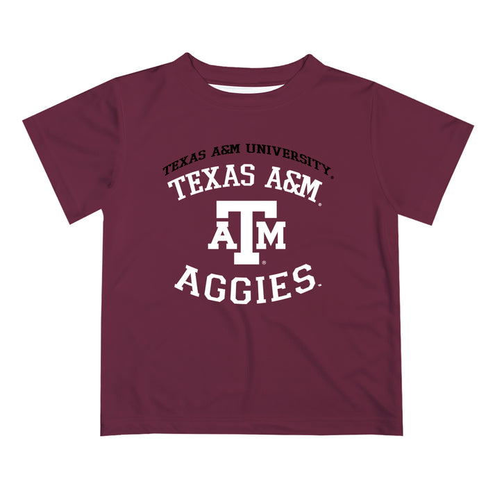 Texas A&M Aggies Vive La Fete Boys Game Day V1 Maroon Short Sleeve Tee Shirt
