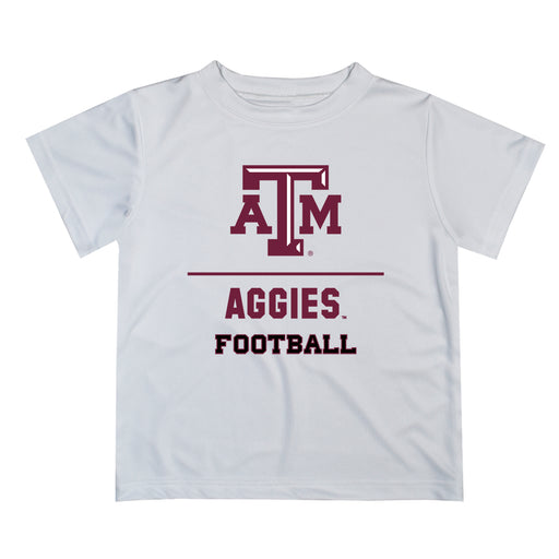 Texas A&M Aggies Vive La Fete Football V1 White Short Sleeve Tee Shirt