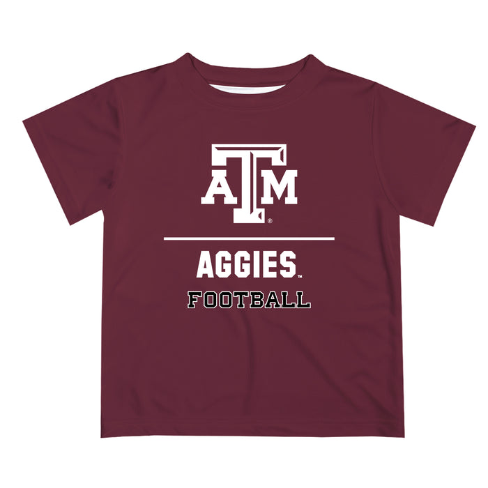 Texas A&M Aggies Vive La Fete Football V1 Maroon Short Sleeve Tee Shirt