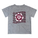 Texas A&M Aggies Vive La Fete  Gray Art V1 Short Sleeve Tee Shirt