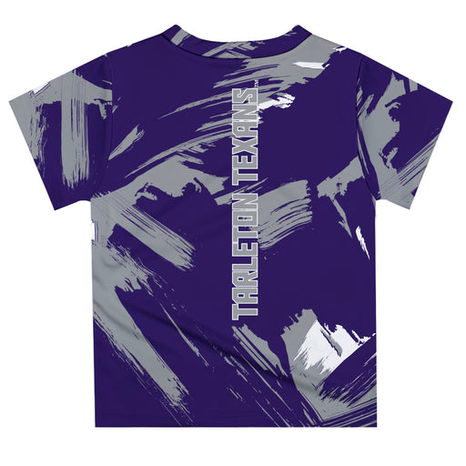 Tarleton State University Vive La Fete Boys Game Day Purple Short Sleeve Tee Paint Brush - Vive La Fête - Online Apparel Store