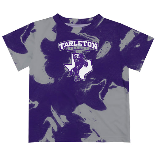 Tarleton State University Vive La Fete Marble Boys Game Day Purple Short Sleeve Tee