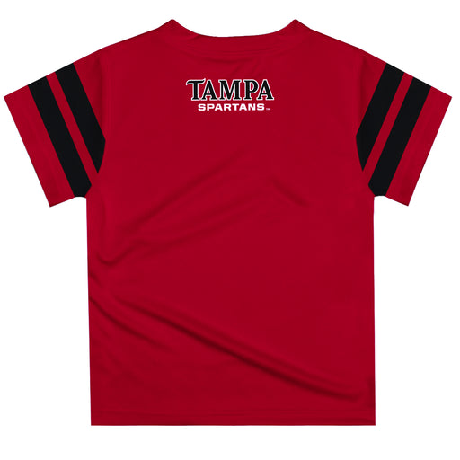 Tampa Spartans Vive La Fete Boys Game Day Red Short Sleeve Tee with Stripes on Sleeves - Vive La Fête - Online Apparel Store