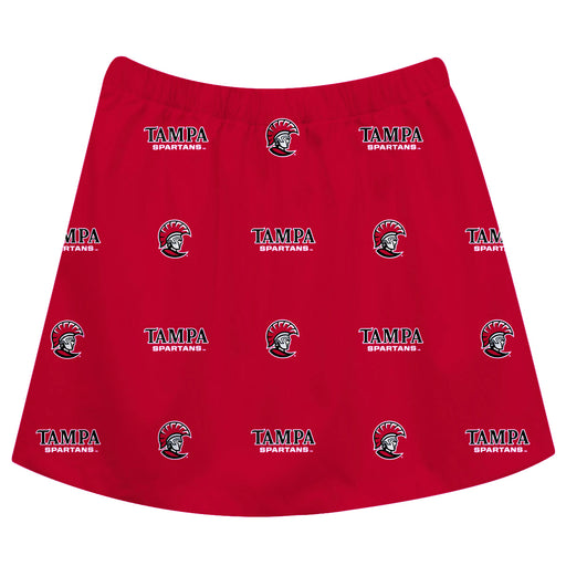 Tampa Spartans Skirt Red All Over Logo - Vive La Fête - Online Apparel Store