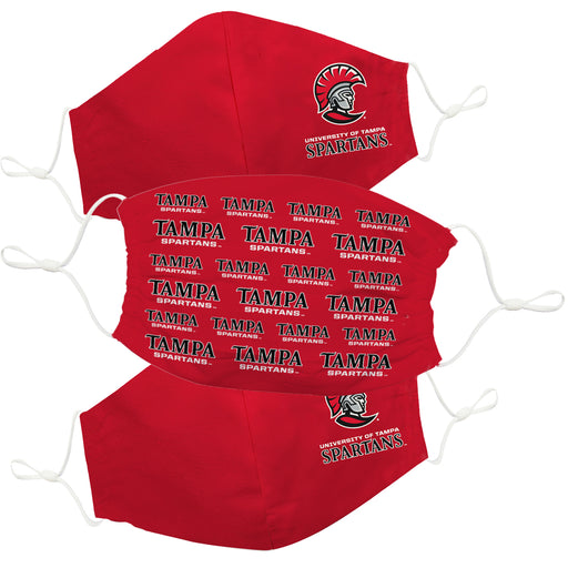 Tampa Spartan Face Mask Red Set of Three - Vive La Fête - Online Apparel Store