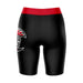 Tampa Spartans Vive La Fete Game Day Logo on Thigh and Waistband Black and Red Women Bike Short 9 Inseam" - Vive La Fête - Online Apparel Store