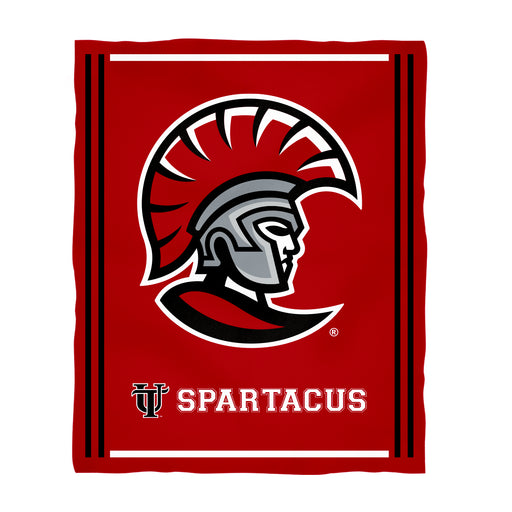 Tampa Spartans Vive La Fete Kids Game Day Red Plush Soft Minky Blanket 36 x 48 Mascot