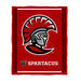 Tampa Spartans Vive La Fete Kids Game Day Red Plush Soft Minky Blanket 36 x 48 Mascot