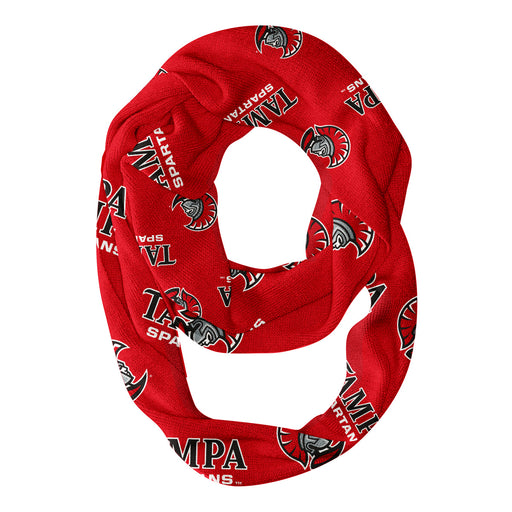 Tampa Spartans Vive La Fete Repeat Logo Game Day Collegiate Women Light Weight Ultra Soft Infinity Scarf