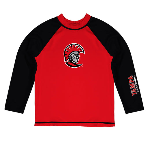 Tampa Spartans Vive La Fete Logo Red Black Long Sleeve Raglan Rashguard