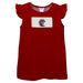 Tampa Spartans Smocked Red  Knit Angel Wing Sleeves Girls Tshirt