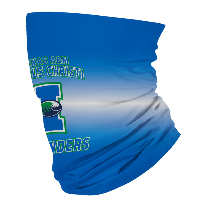 Texas A&M Corpus Christi Islanders TAMU-CC Neck Gaiter Degrade Blue and White - Vive La Fête - Online Apparel Store