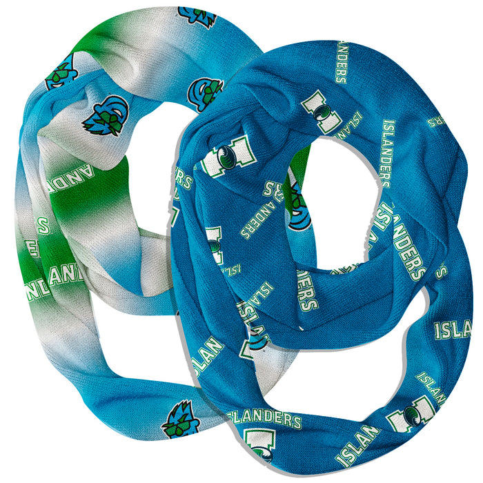 Texas A&M Corpus Christi Islanders Vive La Fete All Over Logo Women Set of 2 Light Weight Ultra Soft Infinity Scarfs