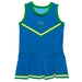 Texas A&M Corpus Christi Islanders TAMU-CC Vive La Fete Game Day Blue Sleeveless Cheerleader Dress