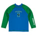 Texas A&M Corpus Christi Islanders Vive La Fete Logo Blue Green Long Sleeve Raglan Rashguard