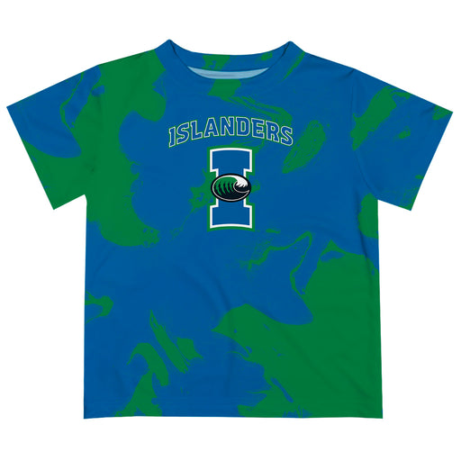 Texas A&M Corpus Christi Islanders TAMU-CC Vive La Fete Marble Boys Game Day Blue Short Sleeve Tee