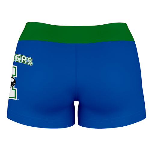 Texas A&M Islanders Vive La Fete Logo on Thigh & Waistband Blue Green Women Yoga Booty Workout Shorts 3.75 Inseam" - Vive La Fête - Online Apparel Store