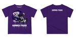 TCU Horned Frogs Original Dripping Football Helmet Purple T-Shirt by Vive La Fete - Vive La Fête - Online Apparel Store