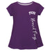 TCU Honed Frogs Horned Frogs Purple Solid Short Sleeve Girls Laurie Top - Vive La Fête - Online Apparel Store