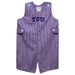 TCU Hornerd Frogs Embroidered Purple Gingham Boys Jon Jon