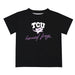 TCU Horned Frogs Vive La Fete Script V1 Black Short Sleeve Tee Shirt
