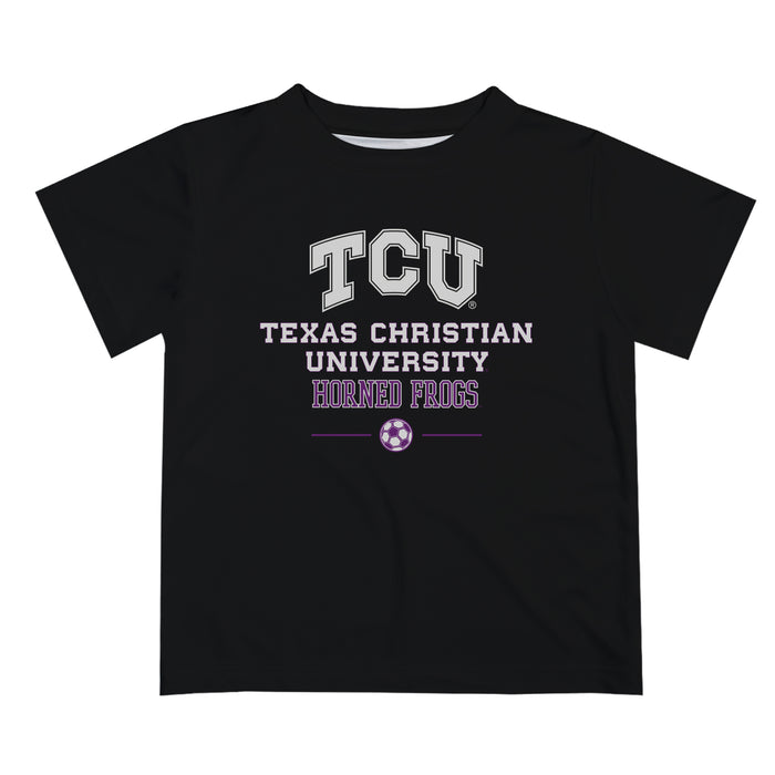 TCU Horned Frogs Vive La Fete Soccer V1 Black Short Sleeve Tee Shirt