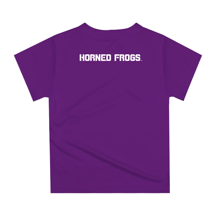 TCU Horned Frogs Original Dripping Basketball Purple T-Shirt by Vive La Fete - Vive La Fête - Online Apparel Store