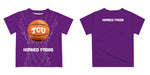 TCU Horned Frogs Original Dripping Basketball Purple T-Shirt by Vive La Fete - Vive La Fête - Online Apparel Store