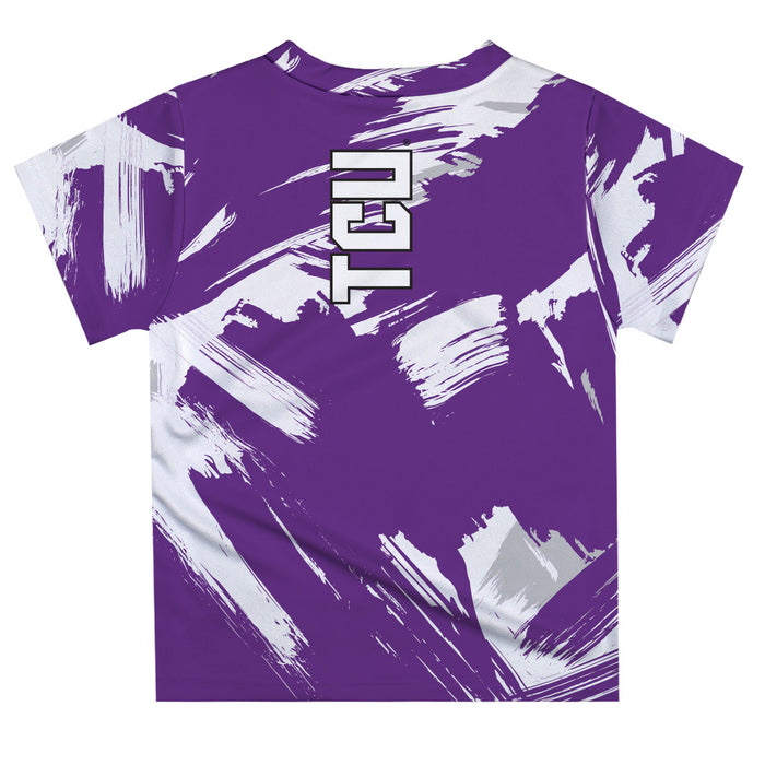 TCU Horned Frogs Vive La Fete Boys Game Day Purple Short Sleeve Tee Paint Brush - Vive La Fête - Online Apparel Store