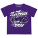TCU Horned Frogs Vive La Fete Fast Track Boys Game Day Purple Short Sleeve Tee