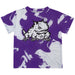 TCU Horned Frogs Vive La Fete Marble Boys Game Day Purple Short Sleeve Tee