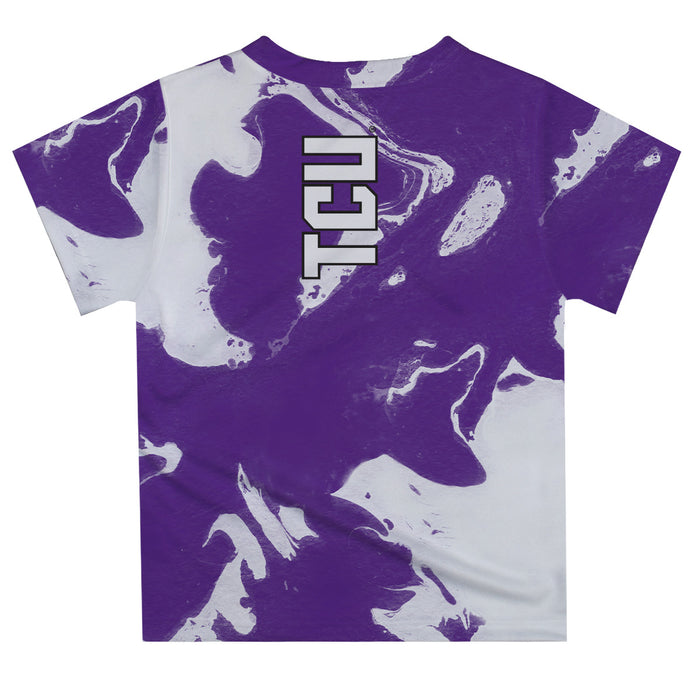 TCU Horned Frogs Vive La Fete Marble Boys Game Day Purple Short Sleeve Tee - Vive La Fête - Online Apparel Store